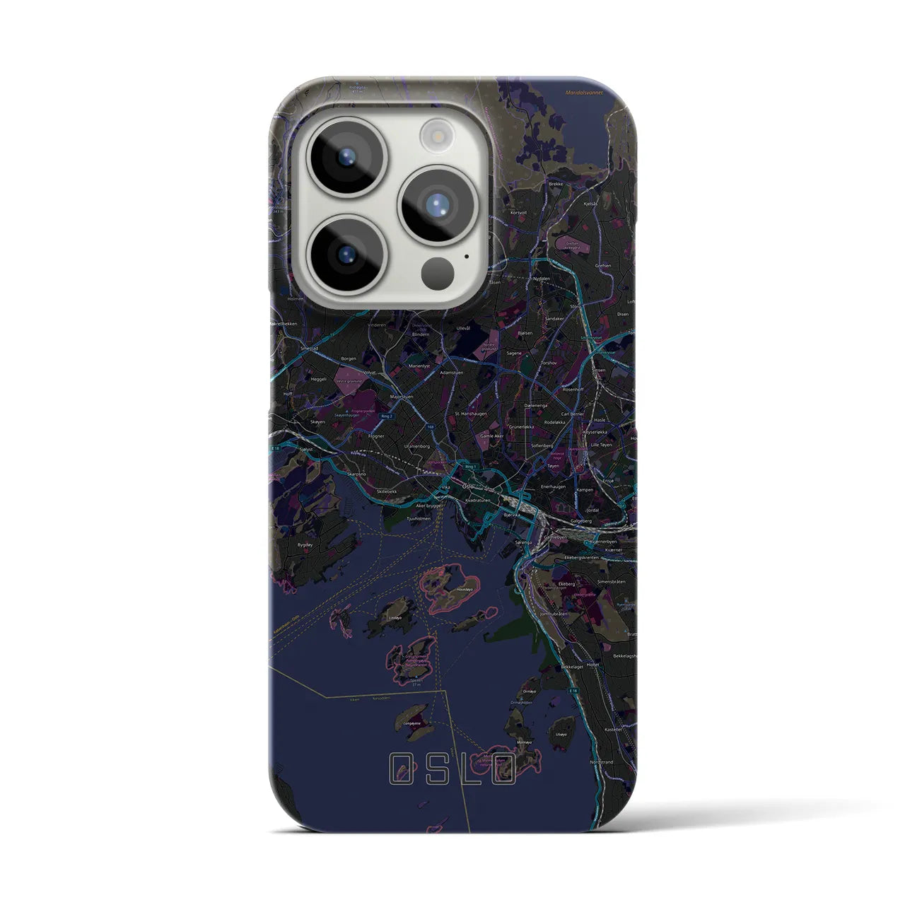 【オスロ(ノルウェー)】地図柄iPhoneケース(バックカバータイプ)