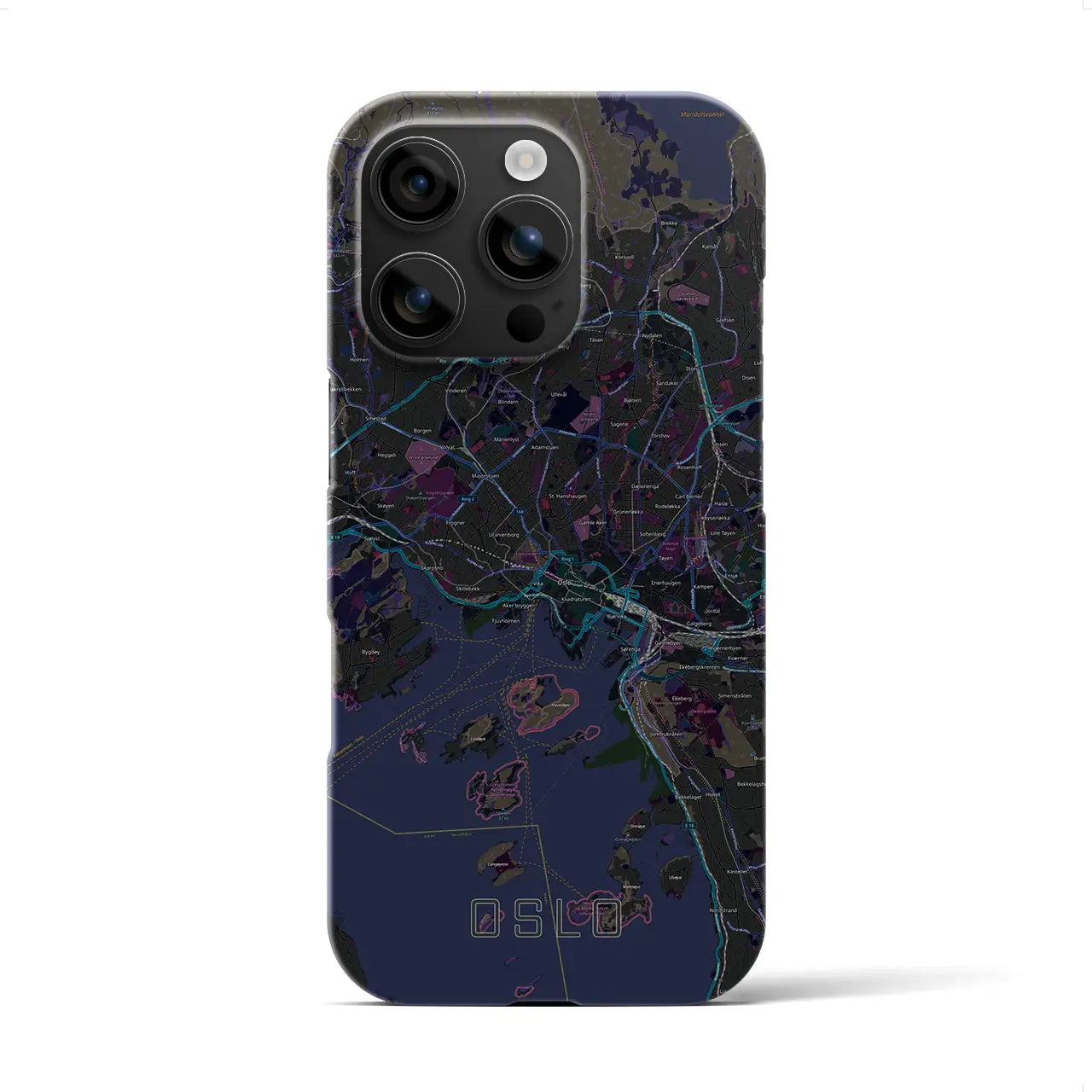【オスロ(ノルウェー)】地図柄iPhoneケース(バックカバータイプ)