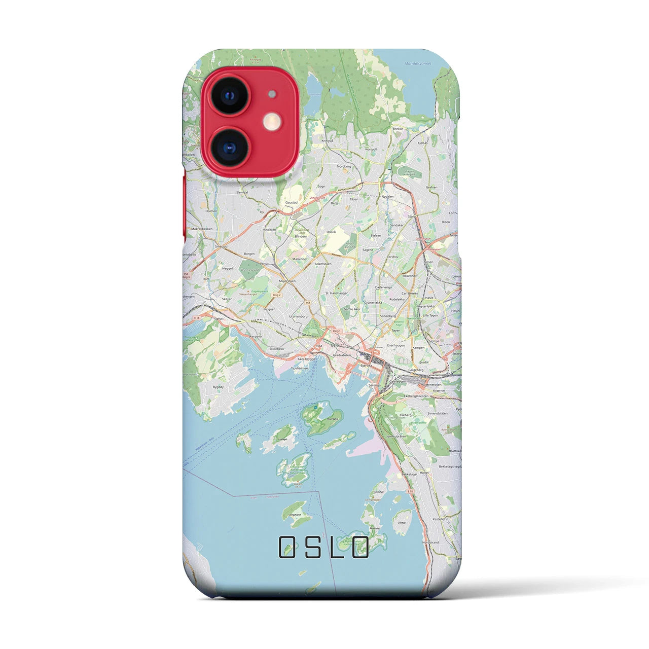 【オスロ(ノルウェー)】地図柄iPhoneケース(バックカバータイプ)