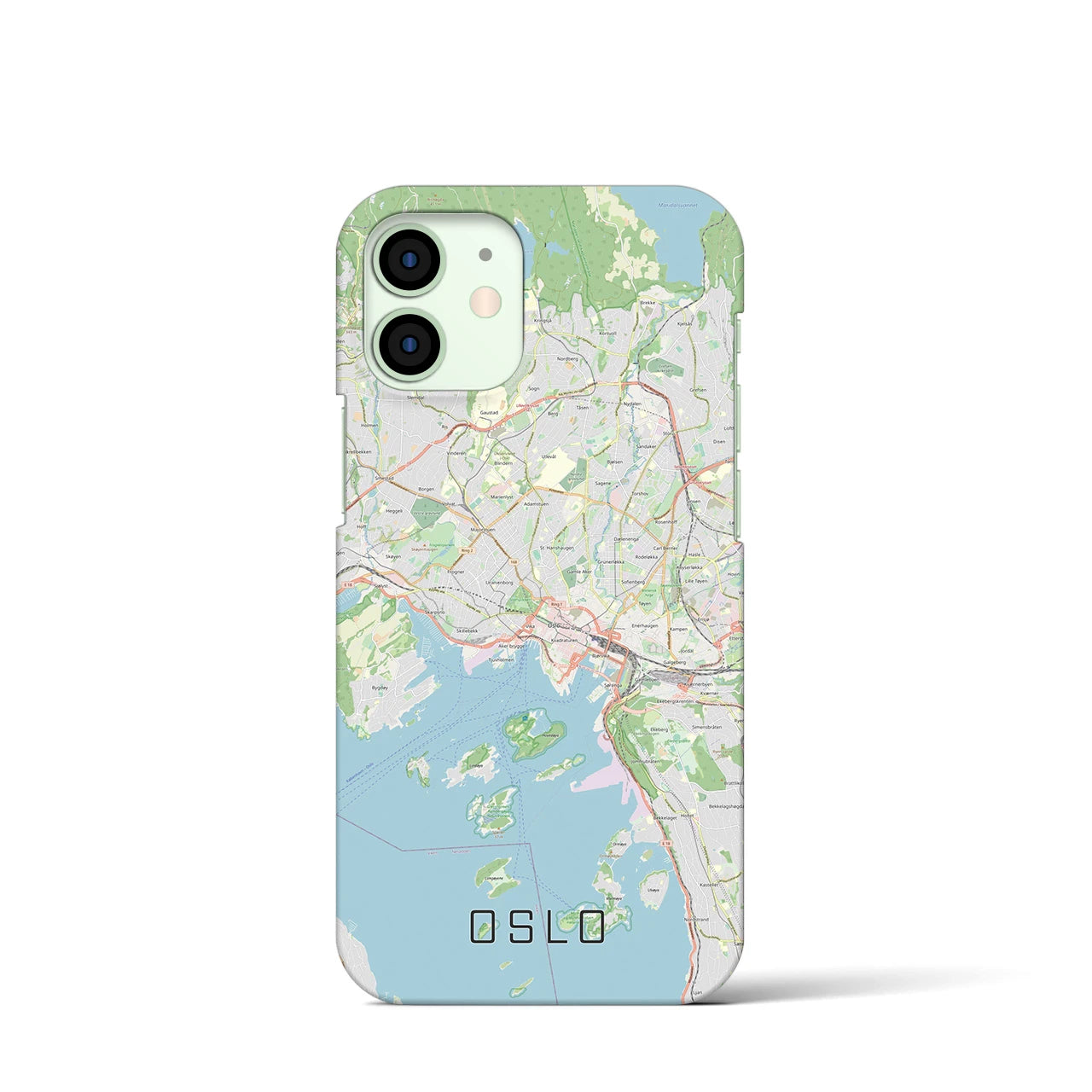 【オスロ(ノルウェー)】地図柄iPhoneケース(バックカバータイプ)