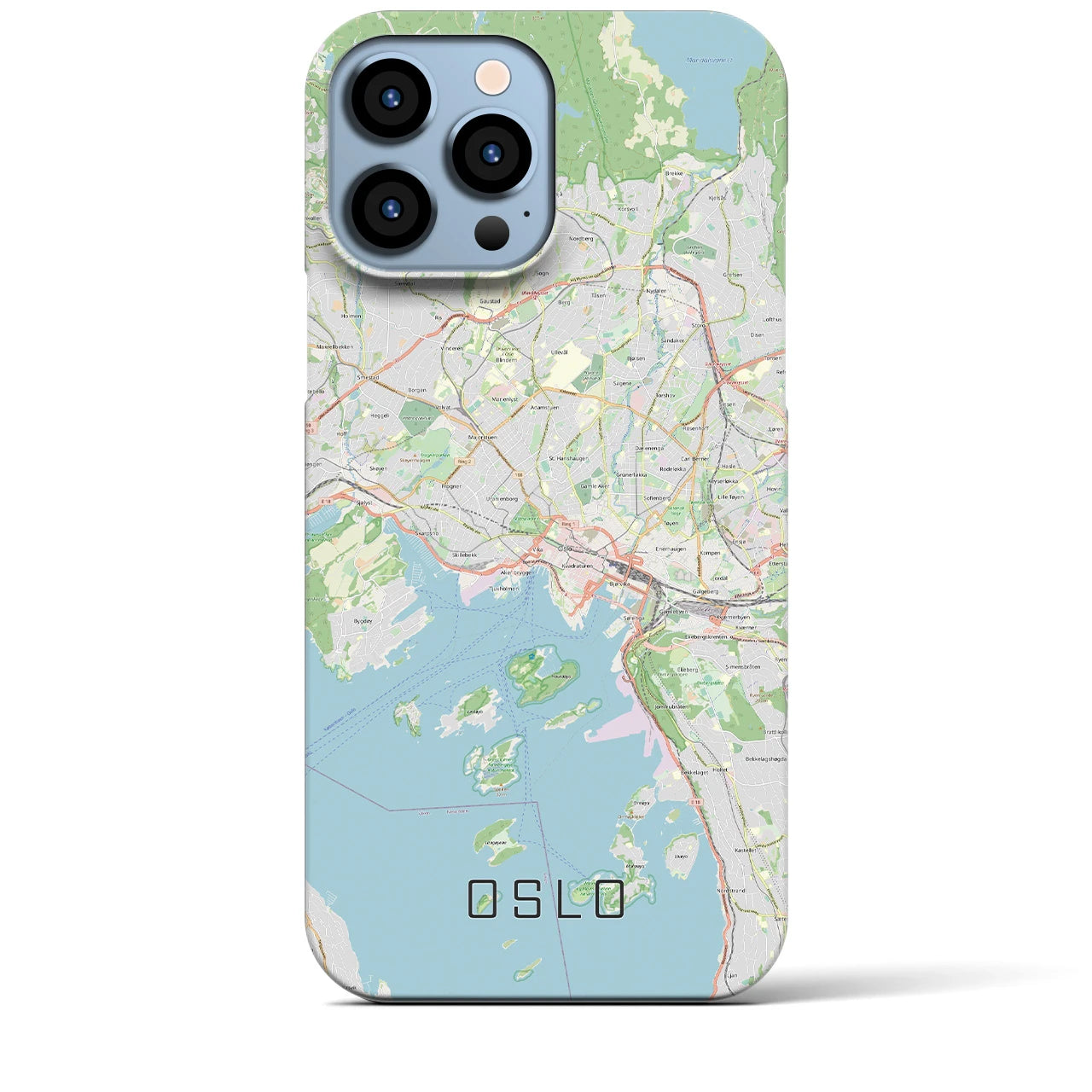 【オスロ(ノルウェー)】地図柄iPhoneケース(バックカバータイプ)