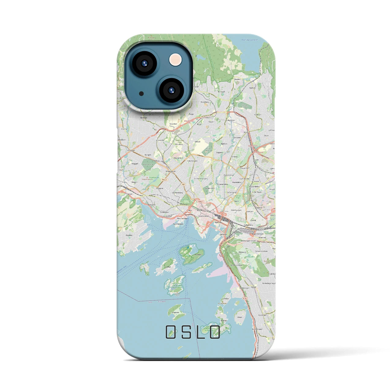 【オスロ(ノルウェー)】地図柄iPhoneケース(バックカバータイプ)