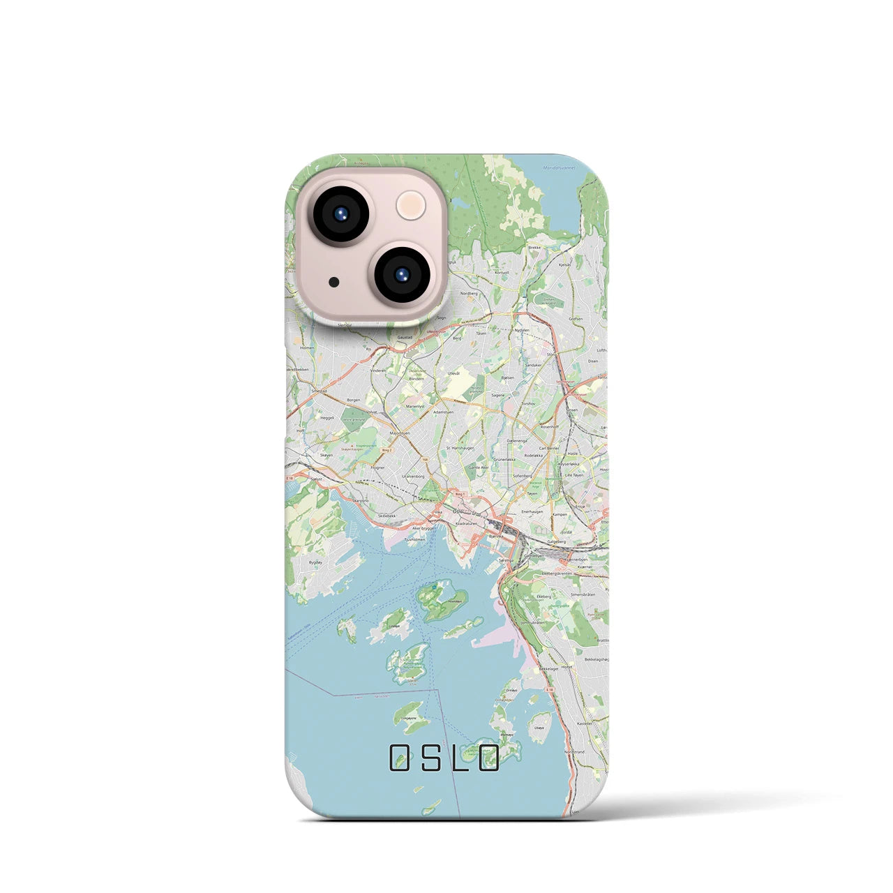【オスロ(ノルウェー)】地図柄iPhoneケース(バックカバータイプ)