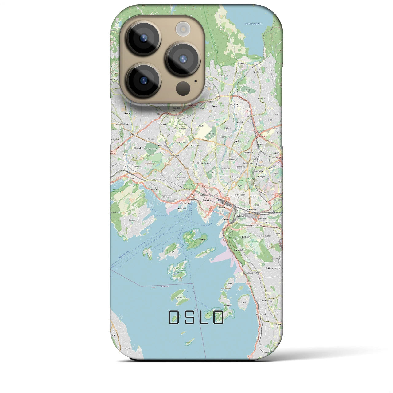 【オスロ(ノルウェー)】地図柄iPhoneケース(バックカバータイプ)