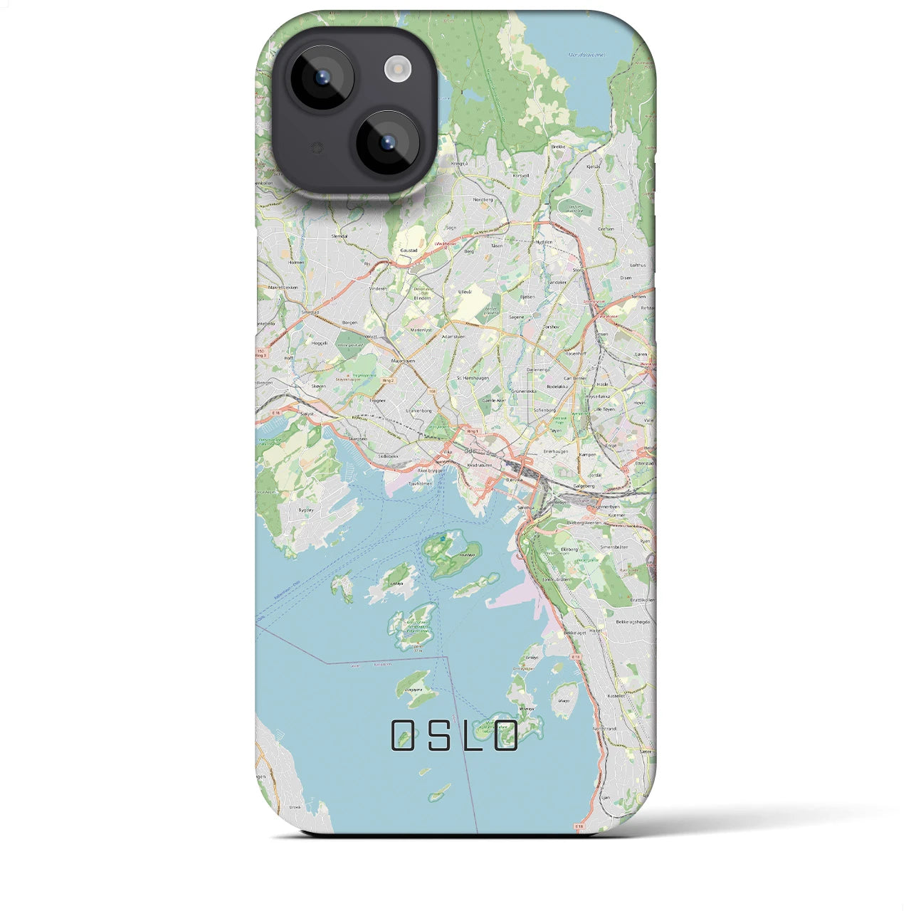 【オスロ(ノルウェー)】地図柄iPhoneケース(バックカバータイプ)