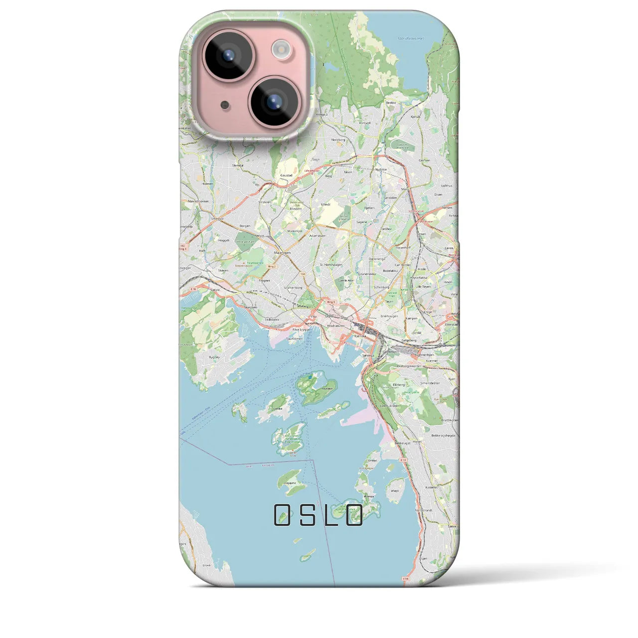 【オスロ(ノルウェー)】地図柄iPhoneケース(バックカバータイプ)