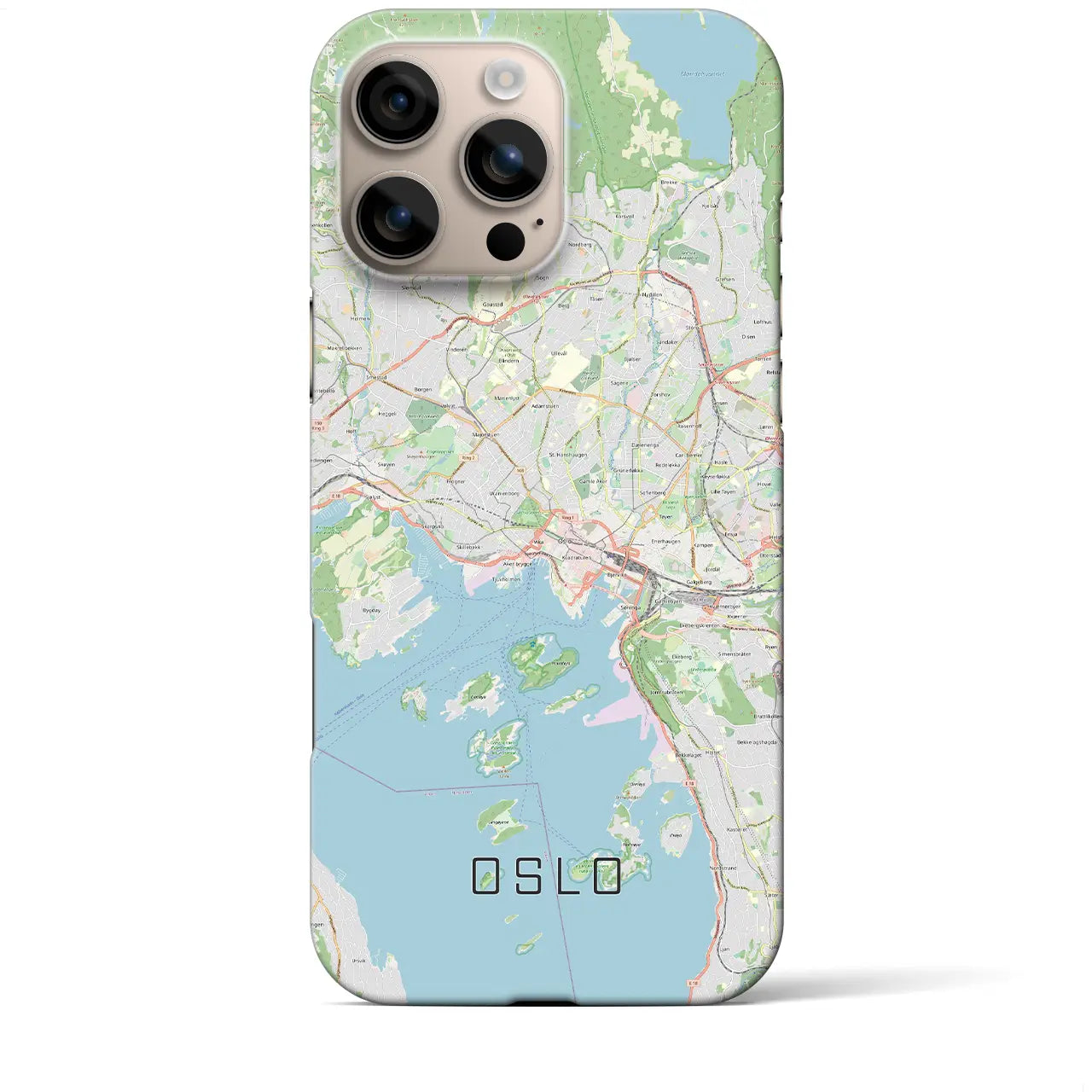 【オスロ(ノルウェー)】地図柄iPhoneケース(バックカバータイプ)