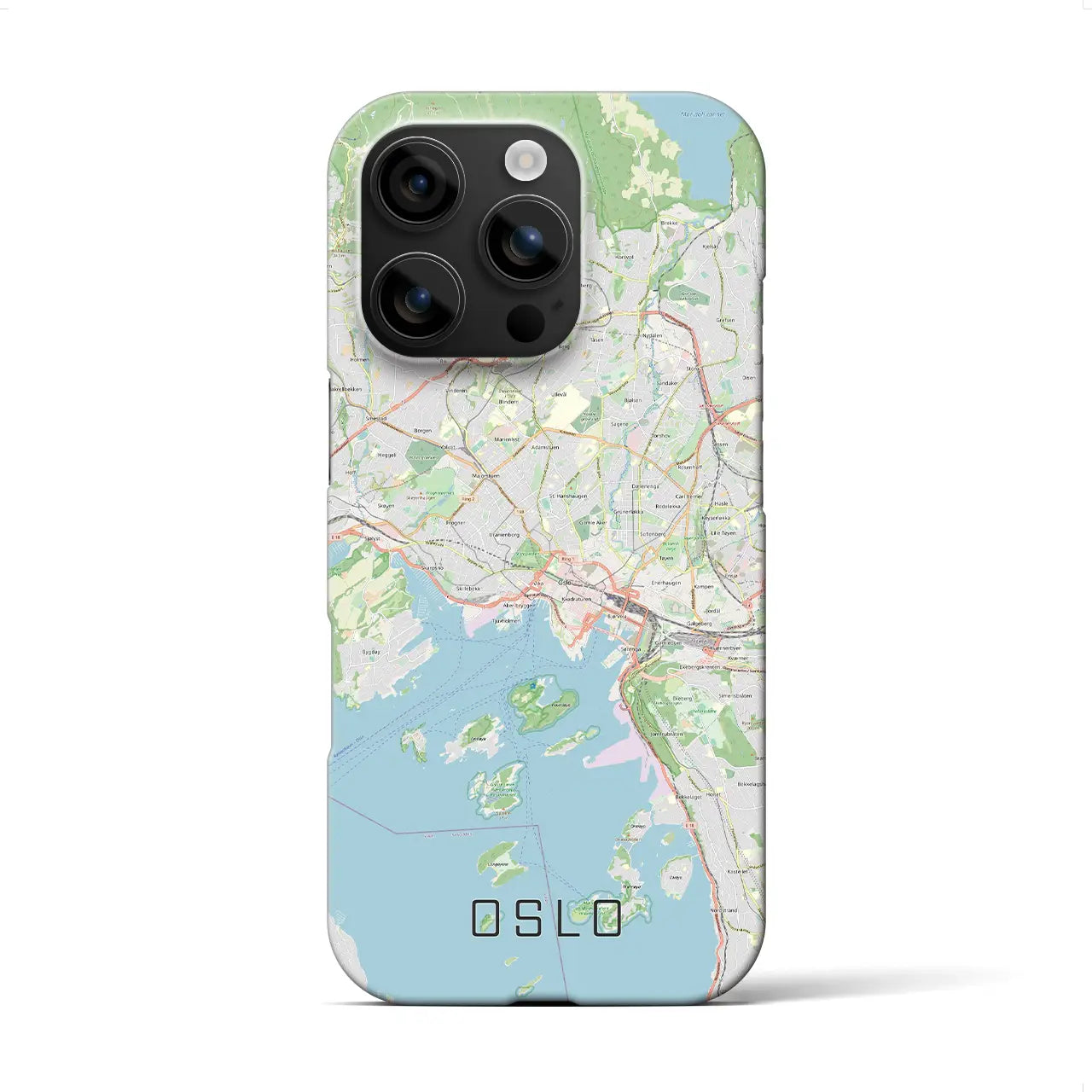 【オスロ(ノルウェー)】地図柄iPhoneケース(バックカバータイプ)