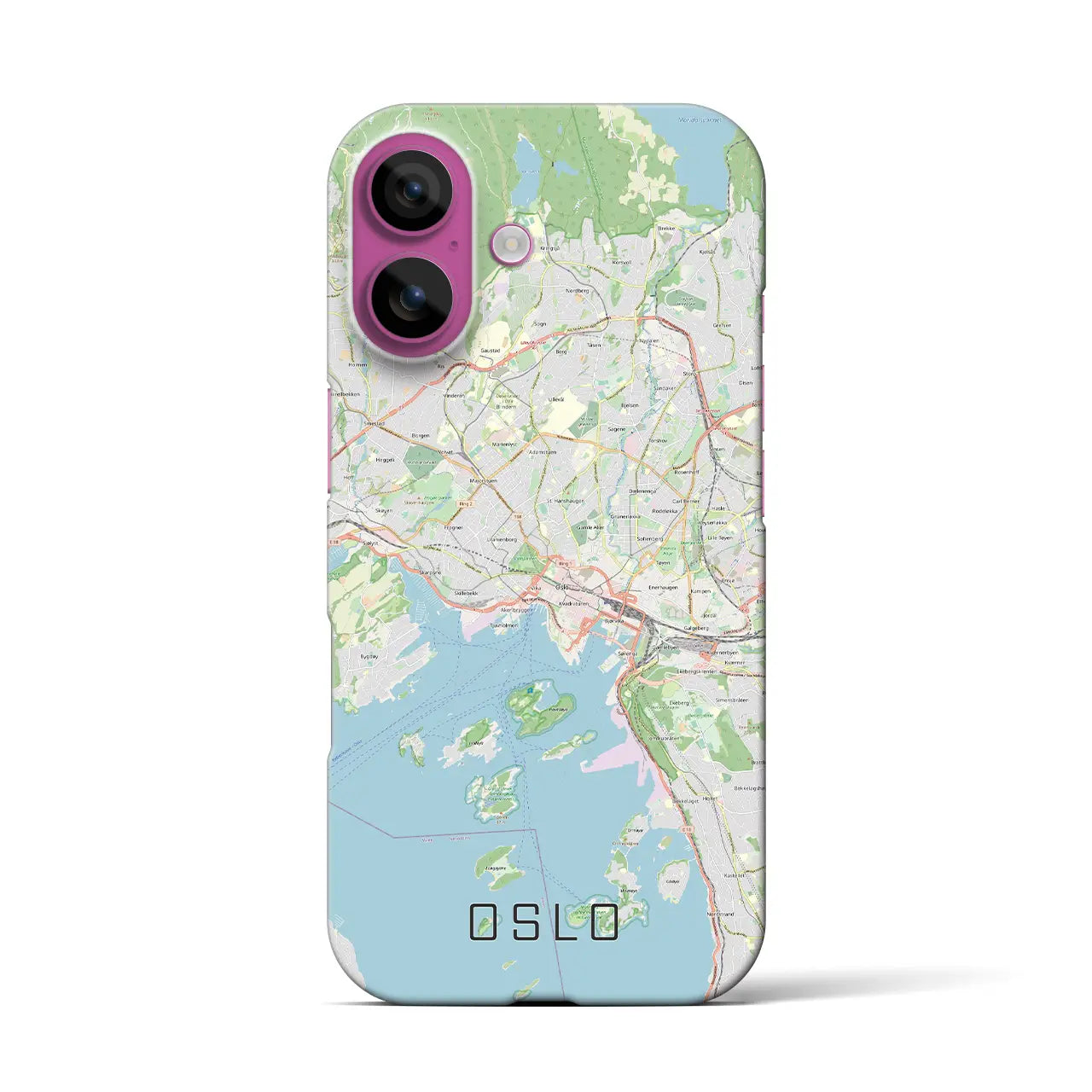【オスロ(ノルウェー)】地図柄iPhoneケース(バックカバータイプ)
