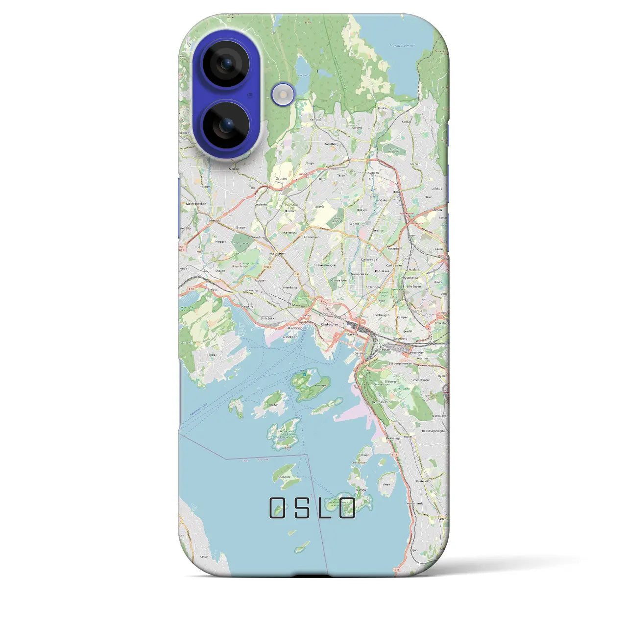 【オスロ(ノルウェー)】地図柄iPhoneケース(バックカバータイプ)ナチュラル・iPhone 16 Pro Max 用