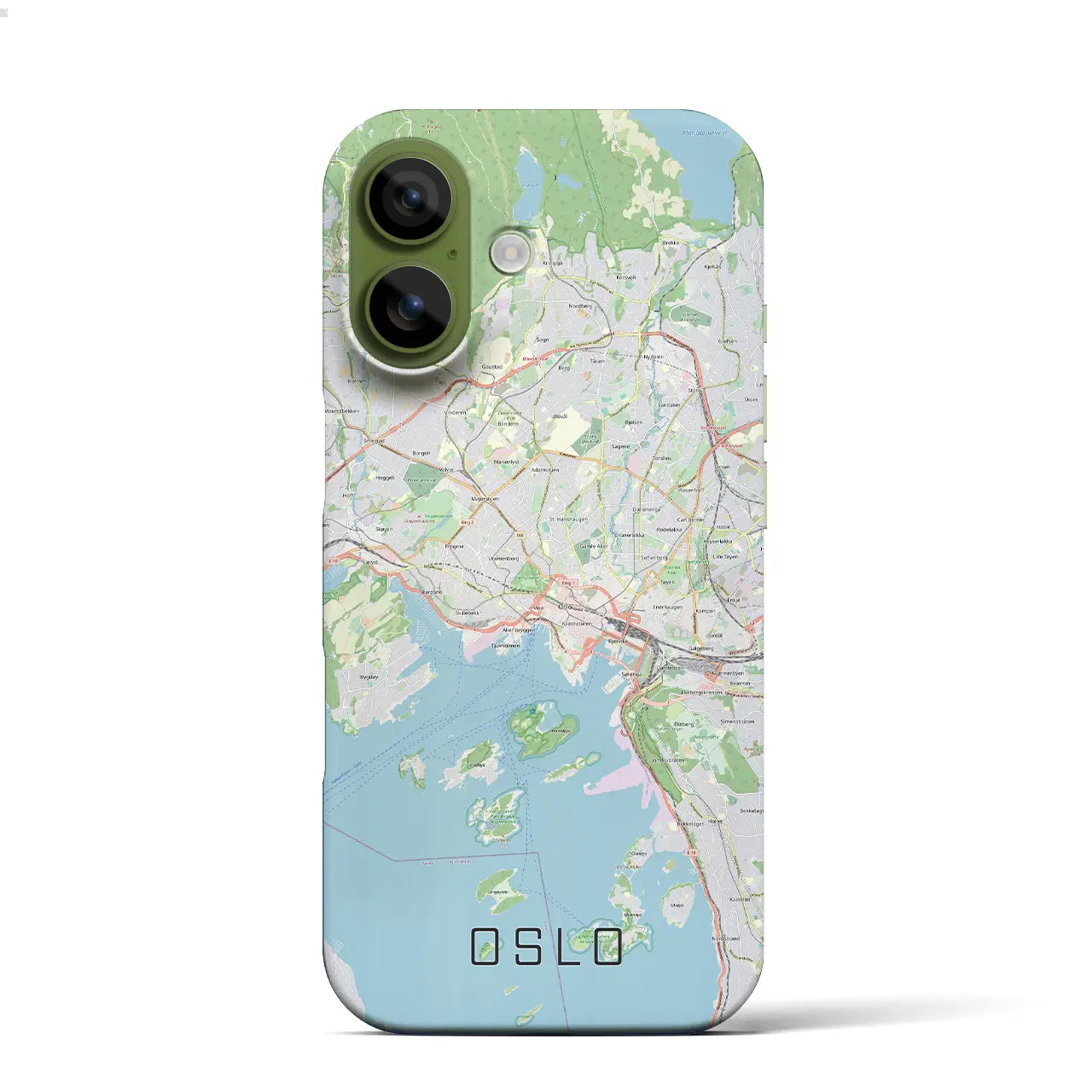 【オスロ(ノルウェー)】地図柄iPhoneケース(バックカバータイプ)ブラック・iPhone 17 Pro Max 用