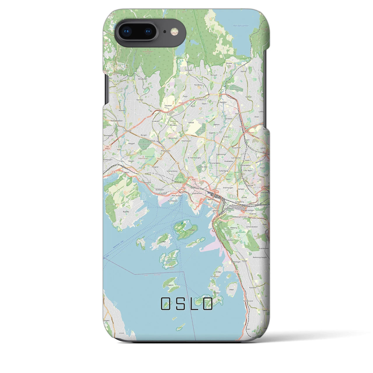 【オスロ(ノルウェー)】地図柄iPhoneケース(バックカバータイプ)