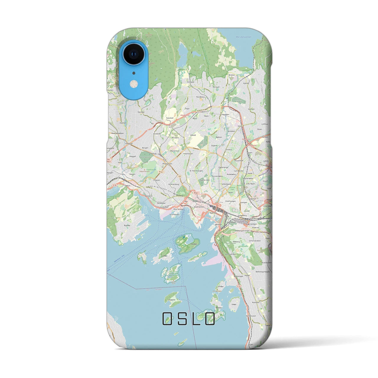 【オスロ(ノルウェー)】地図柄iPhoneケース(バックカバータイプ)
