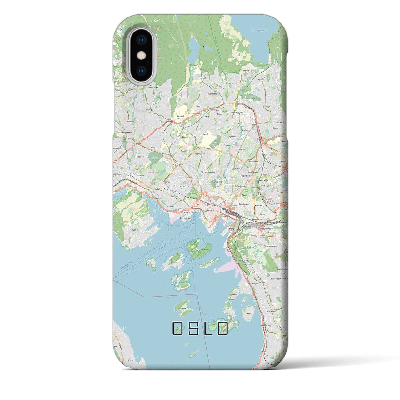 【オスロ(ノルウェー)】地図柄iPhoneケース(バックカバータイプ)