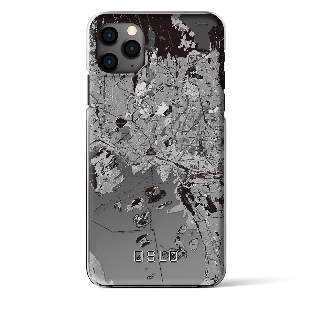 【オスロ(ノルウェー)】地図柄iPhoneケース(クリアタイプ)