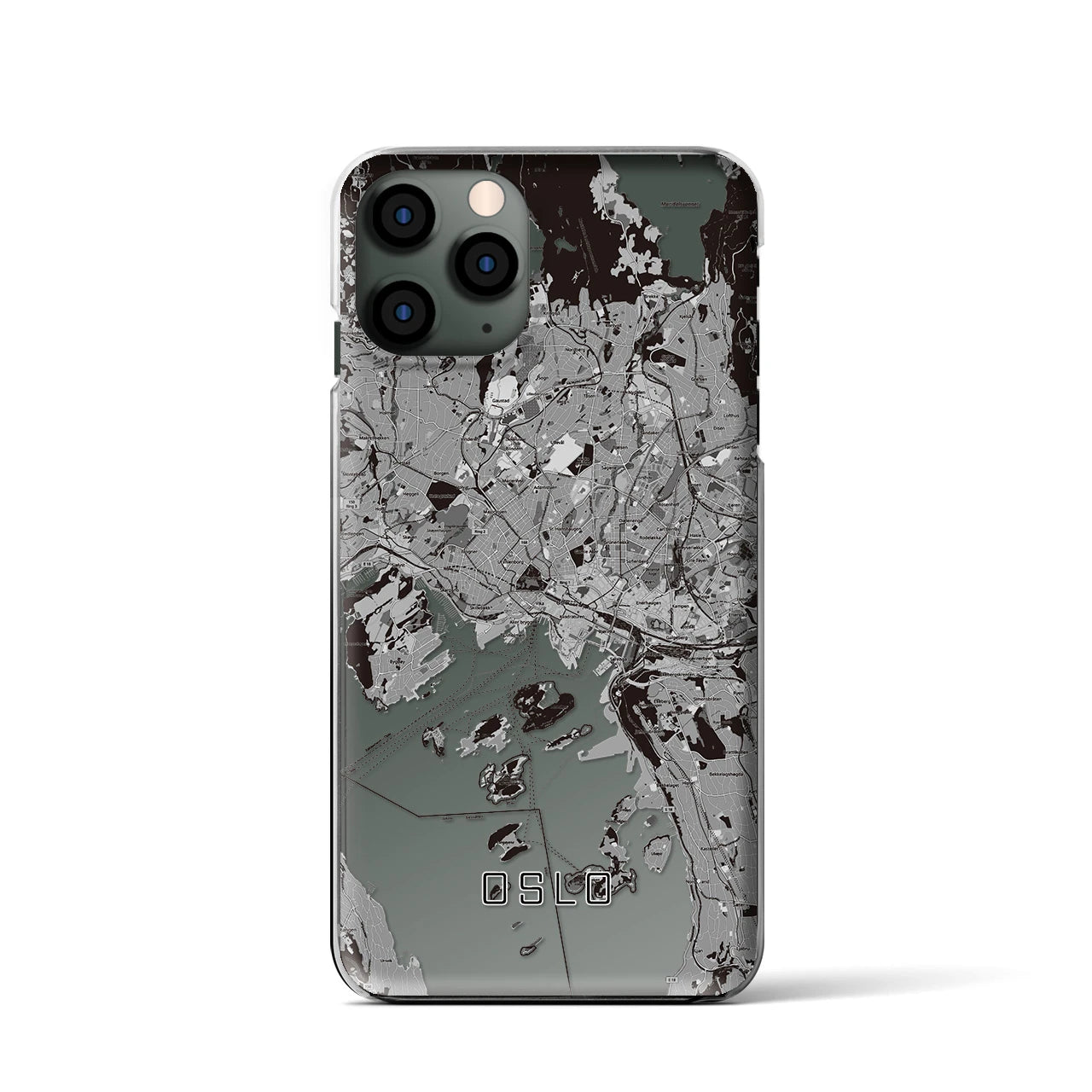 【オスロ(ノルウェー)】地図柄iPhoneケース(クリアタイプ)