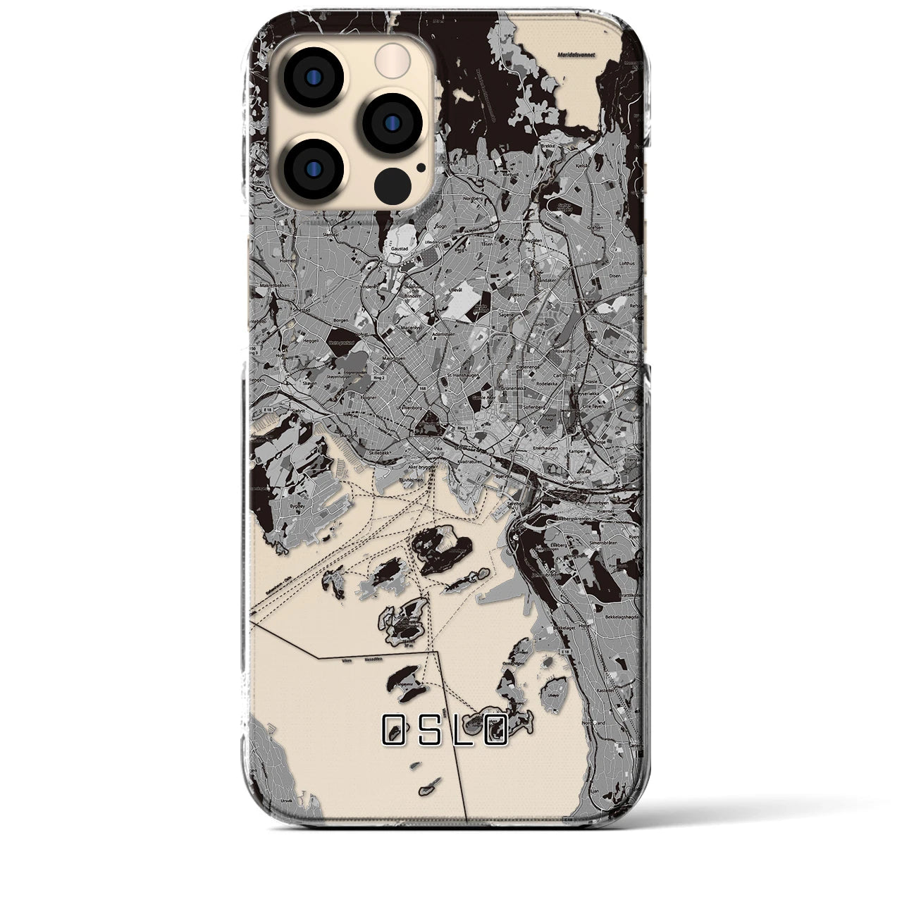 【オスロ(ノルウェー)】地図柄iPhoneケース(クリアタイプ)
