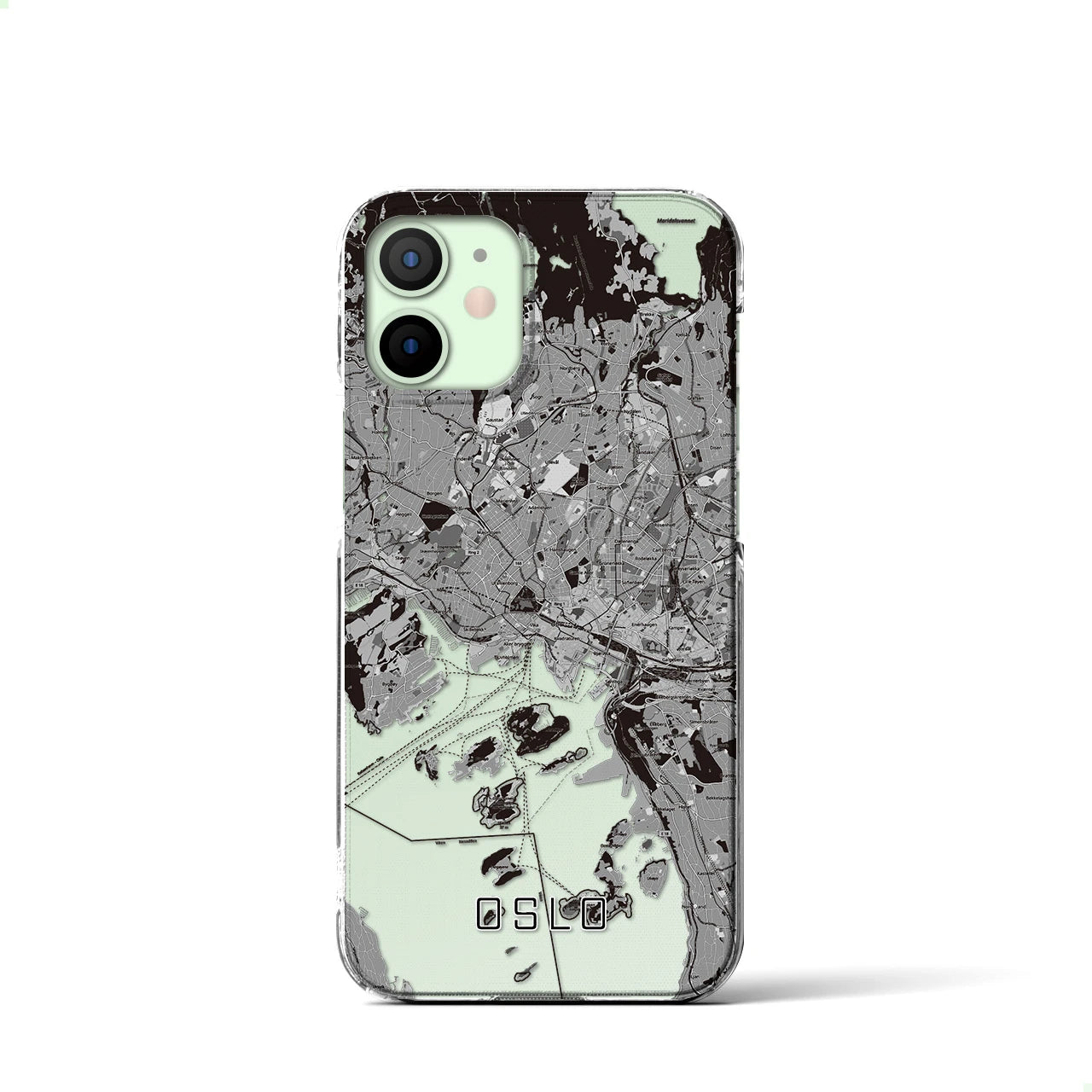 【オスロ(ノルウェー)】地図柄iPhoneケース(クリアタイプ)