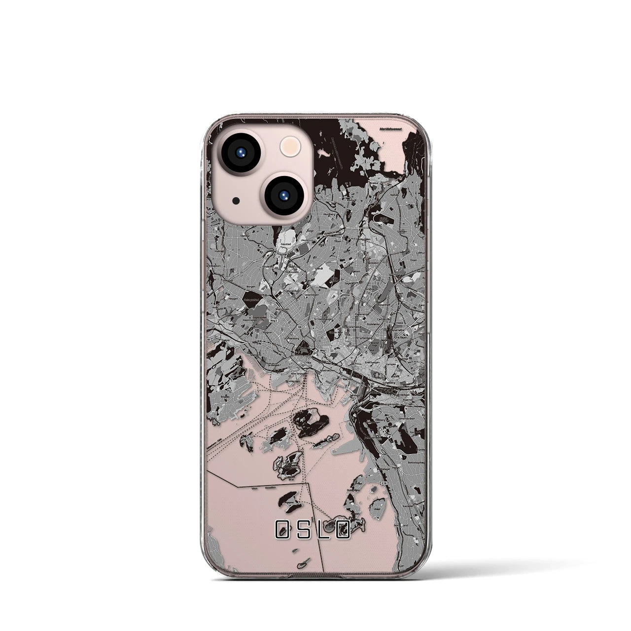 【オスロ(ノルウェー)】地図柄iPhoneケース(クリアタイプ)