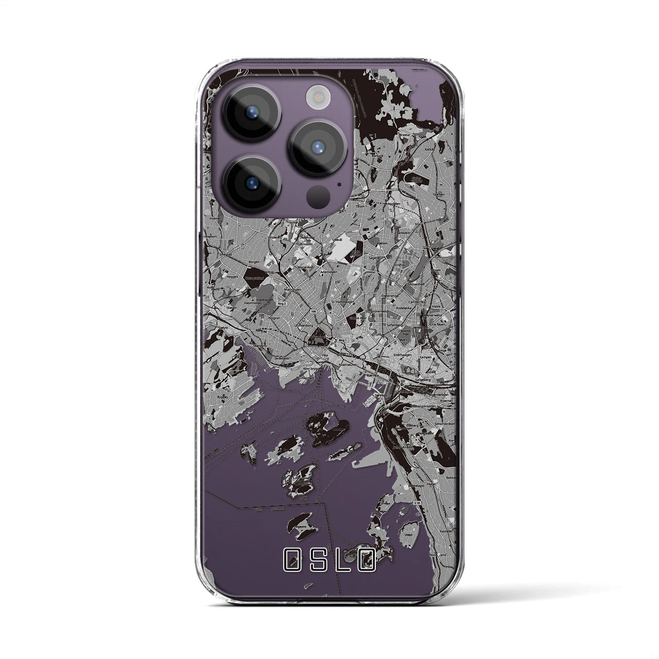 【オスロ(ノルウェー)】地図柄iPhoneケース(クリアタイプ)