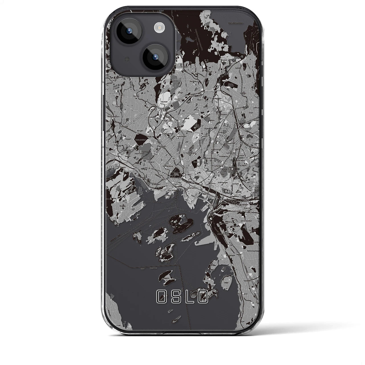 【オスロ(ノルウェー)】地図柄iPhoneケース(クリアタイプ)