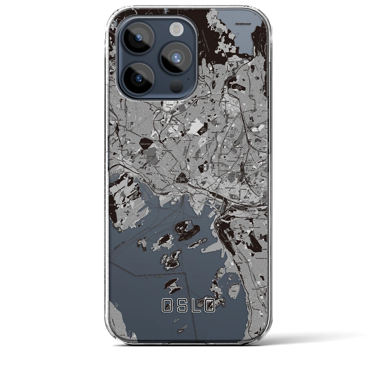 【オスロ(ノルウェー)】地図柄iPhoneケース(クリアタイプ)