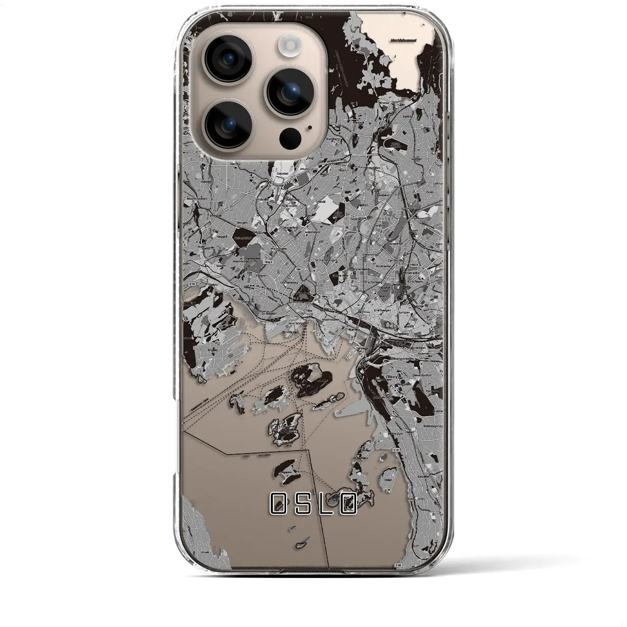 【オスロ(ノルウェー)】地図柄iPhoneケース(クリアタイプ)