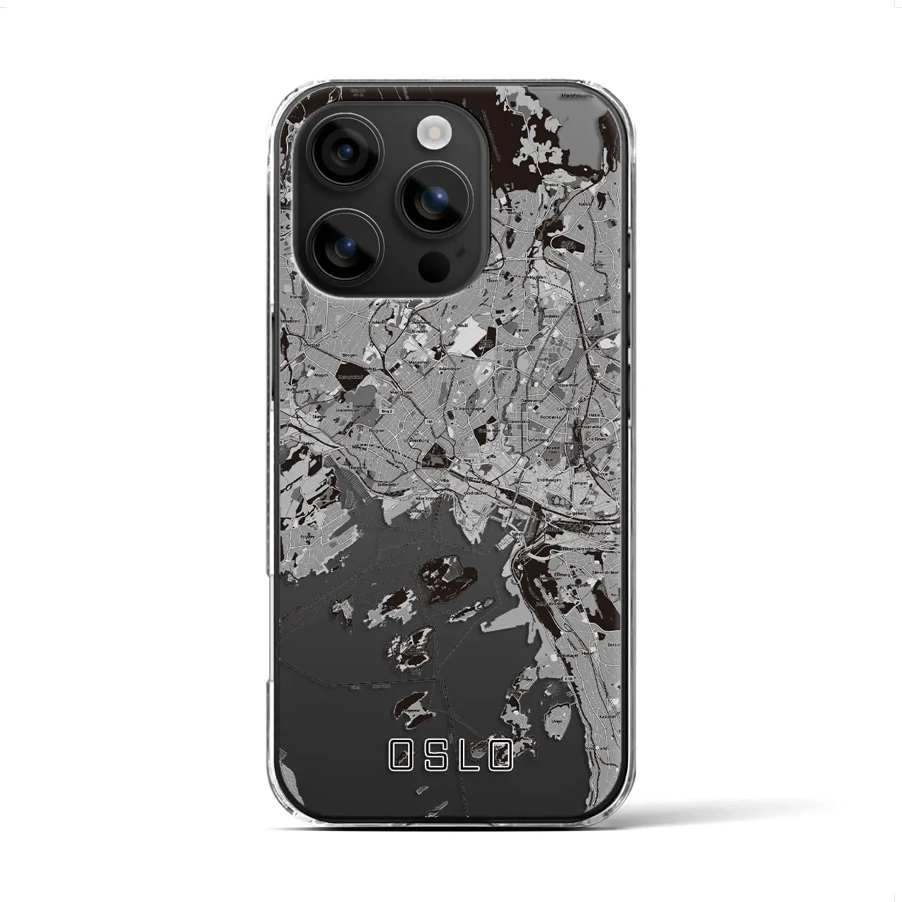 【オスロ(ノルウェー)】地図柄iPhoneケース(クリアタイプ)