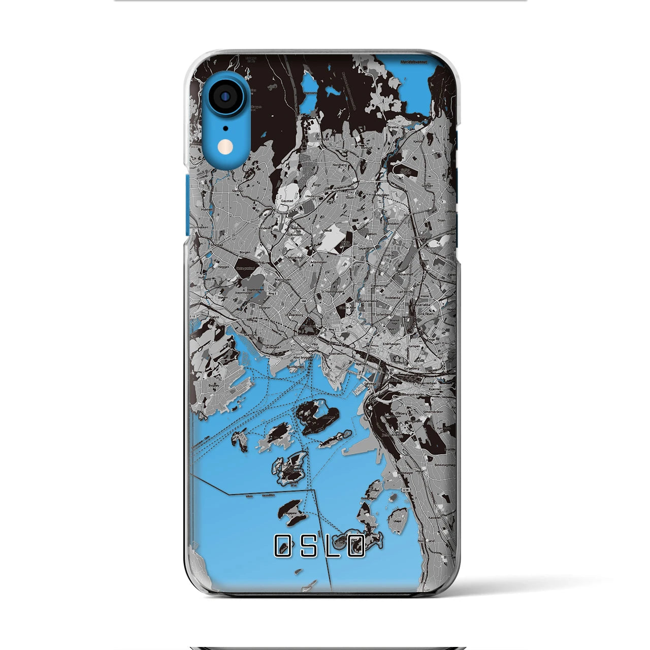 【オスロ(ノルウェー)】地図柄iPhoneケース(クリアタイプ)