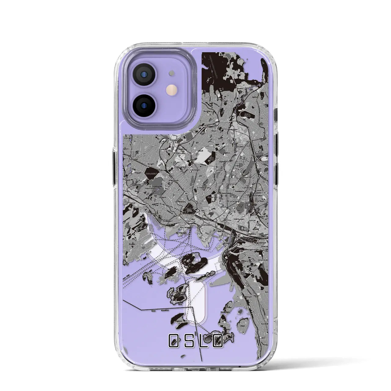 【オスロ(ノルウェー)】地図柄iPhoneケース(MagSafeタイプ)