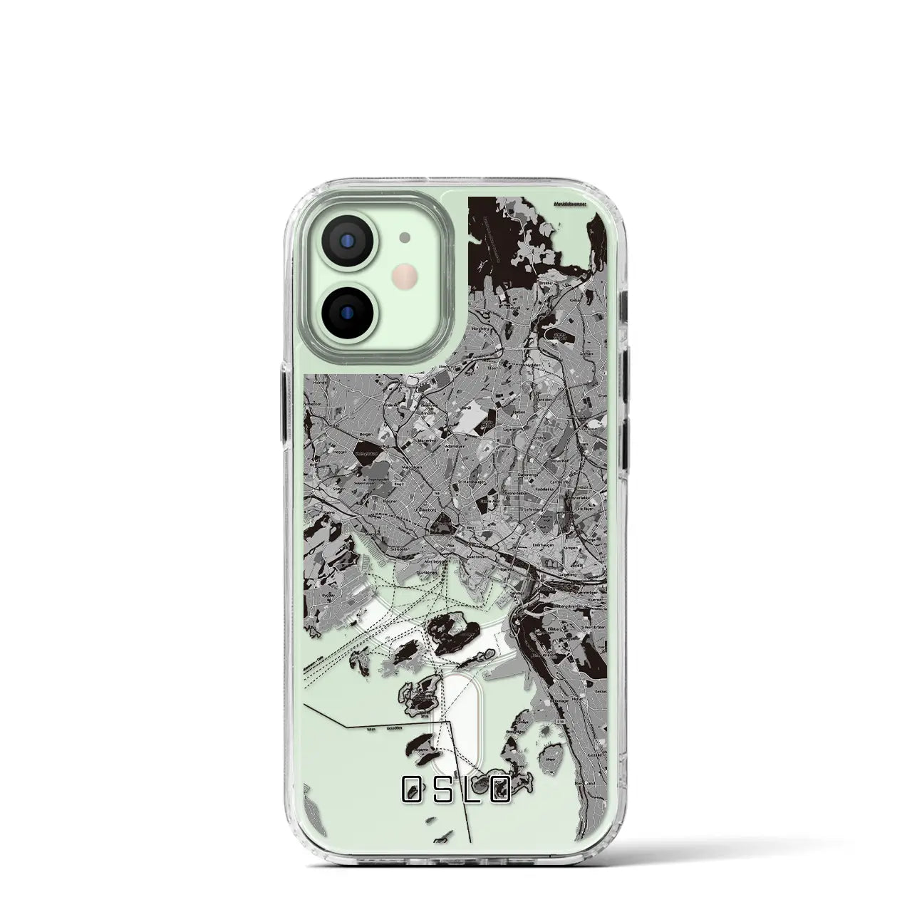 【オスロ(ノルウェー)】地図柄iPhoneケース(MagSafeタイプ)