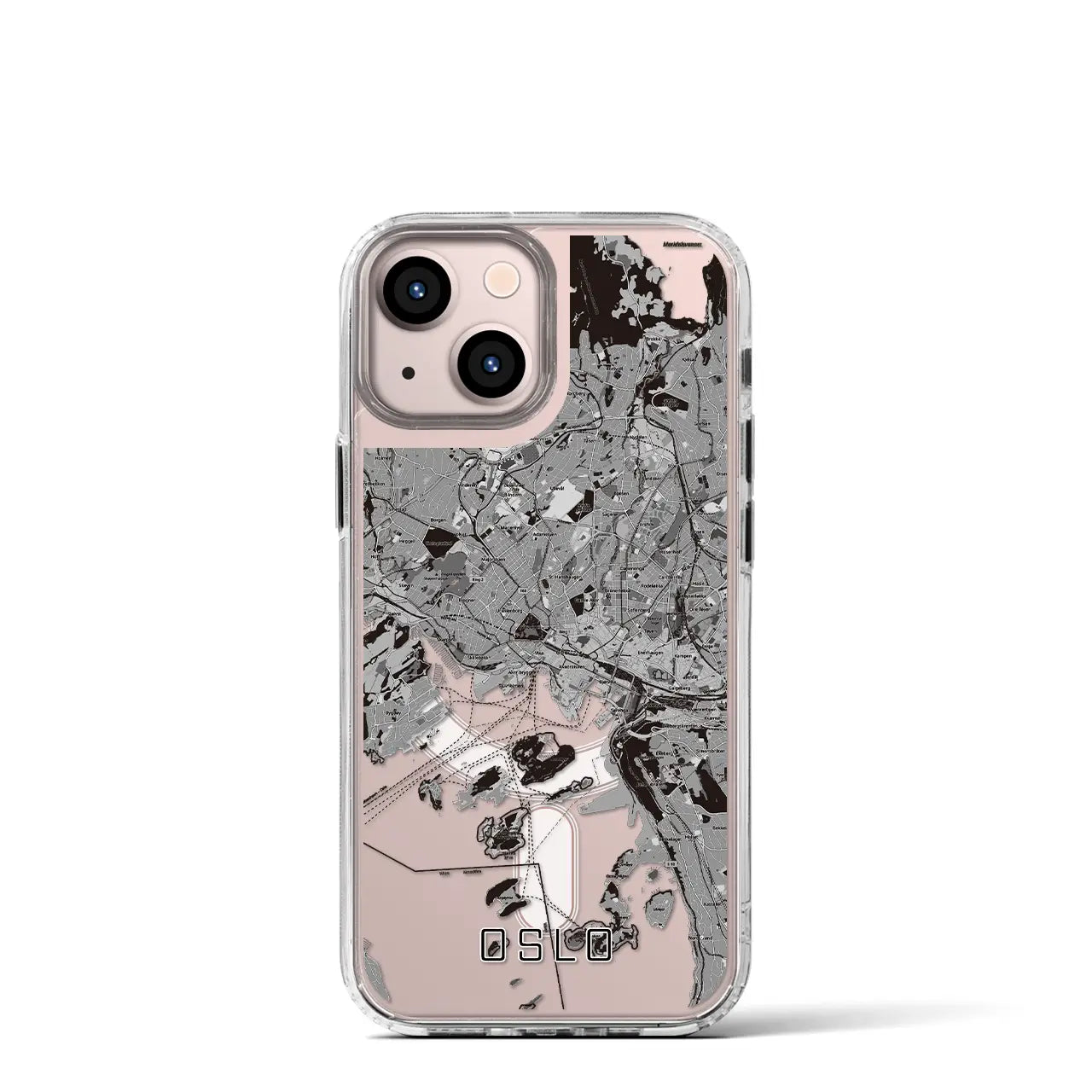 【オスロ(ノルウェー)】地図柄iPhoneケース(MagSafeタイプ)