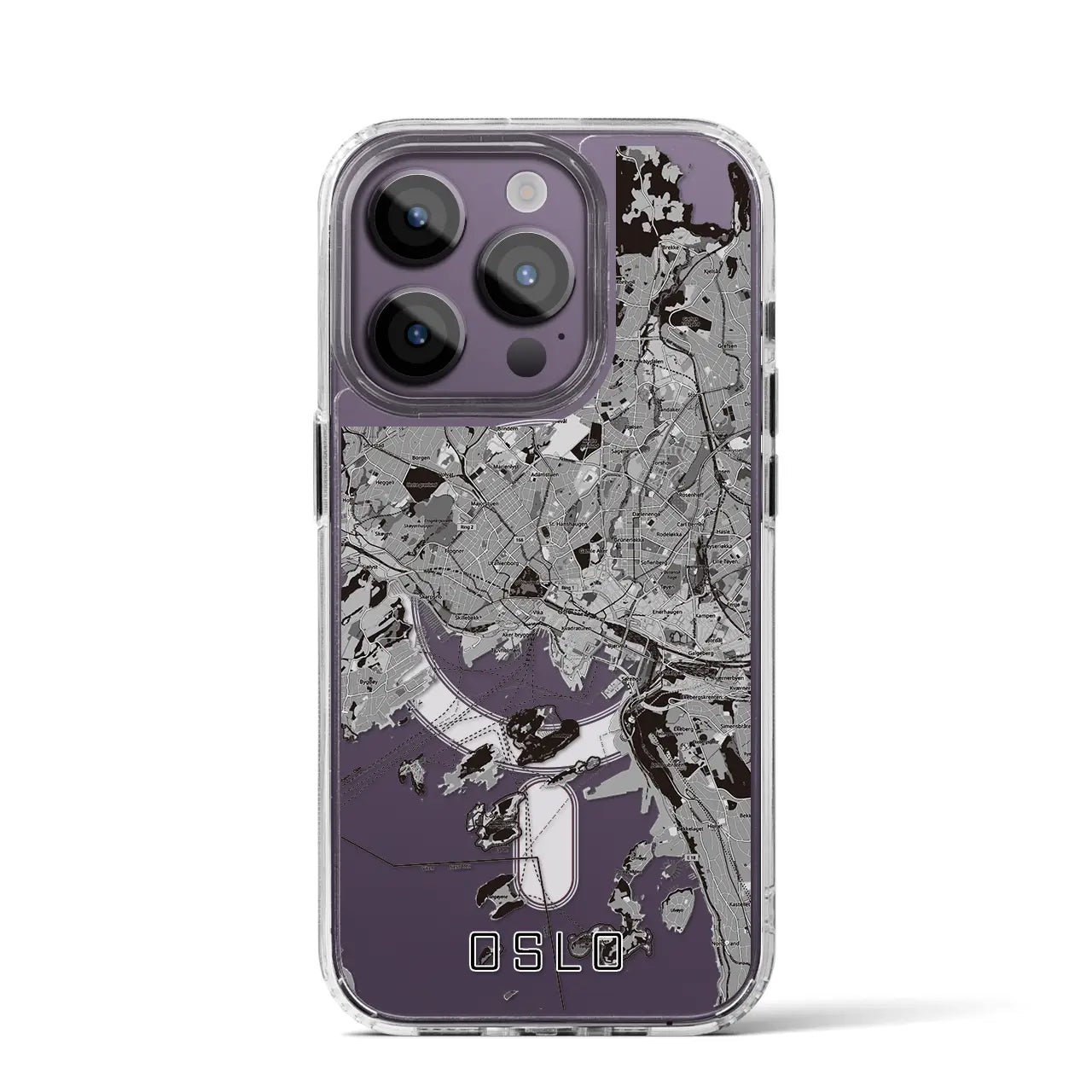 【オスロ(ノルウェー)】地図柄iPhoneケース(MagSafeタイプ)