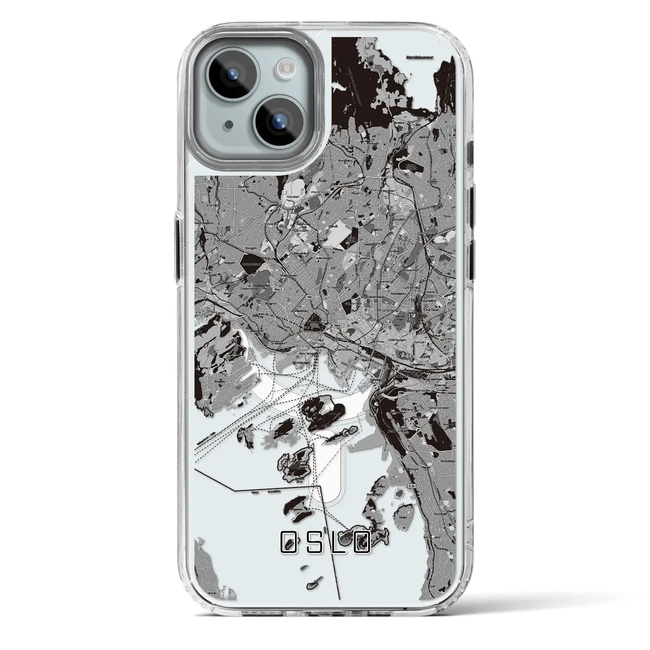 【オスロ(ノルウェー)】地図柄iPhoneケース(MagSafeタイプ)