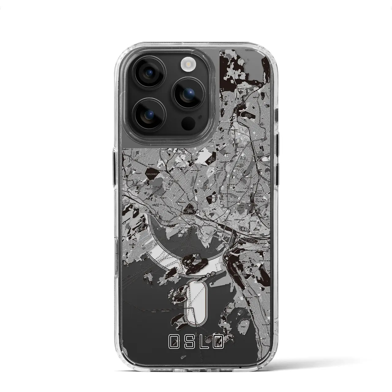 【オスロ(ノルウェー)】地図柄iPhoneケース(MagSafeタイプ)