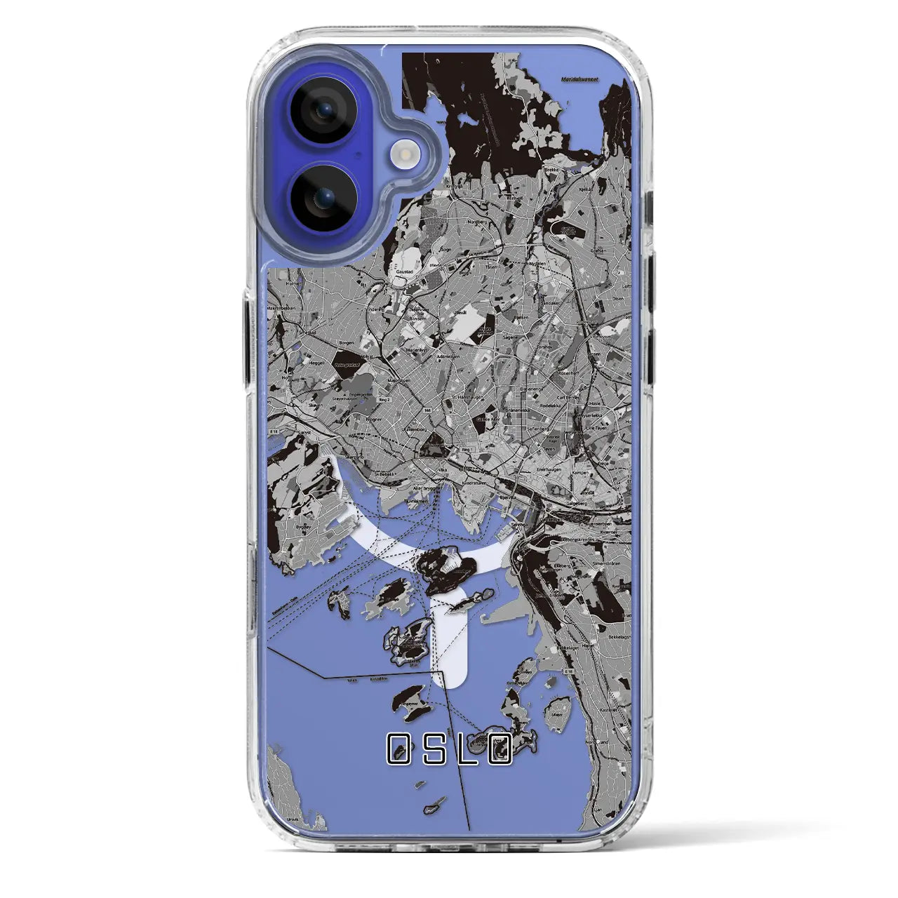 【オスロ(ノルウェー)】地図柄iPhoneケース(MagSafeタイプ)