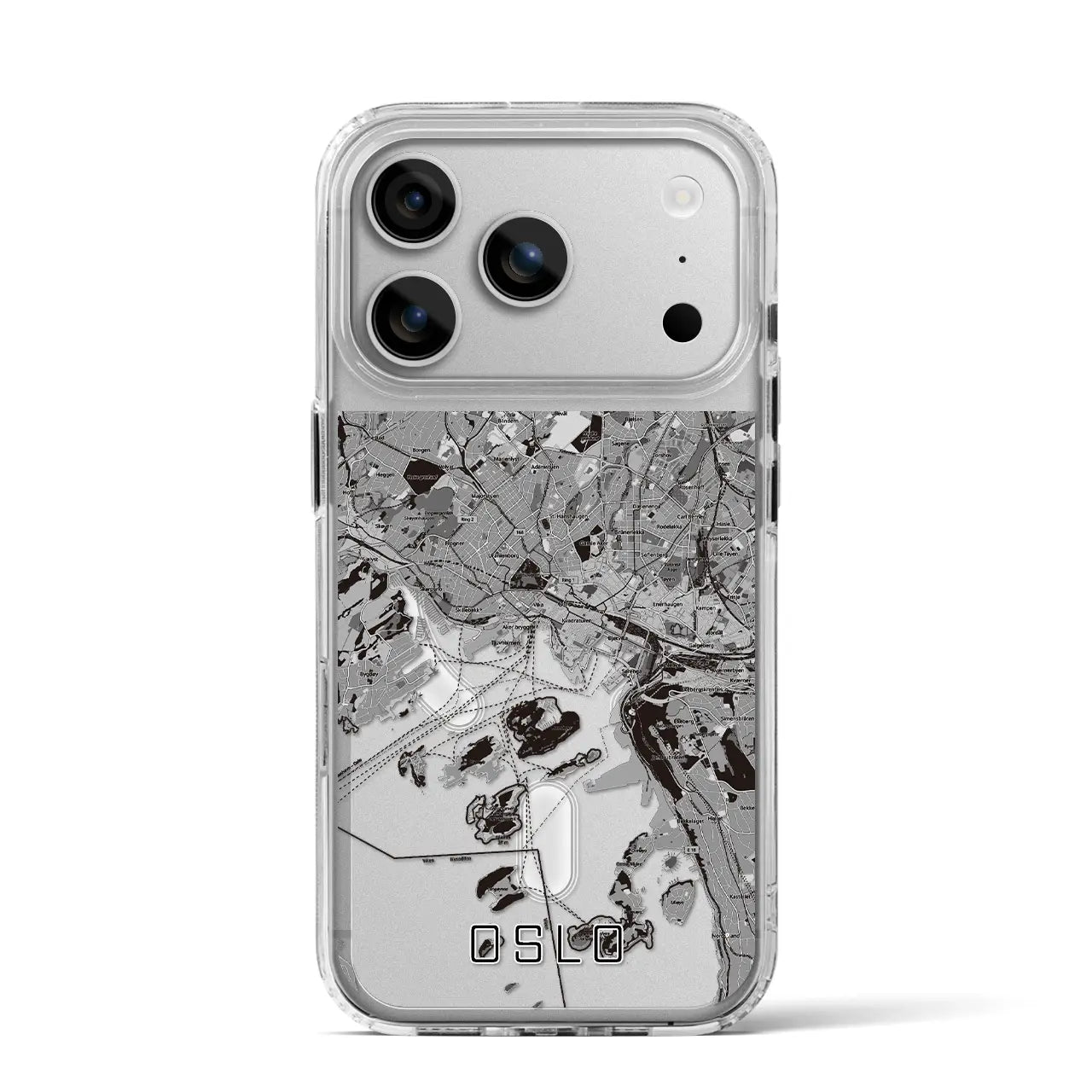 【オスロ(ノルウェー)】地図柄iPhoneケース(MagSafeタイプ)