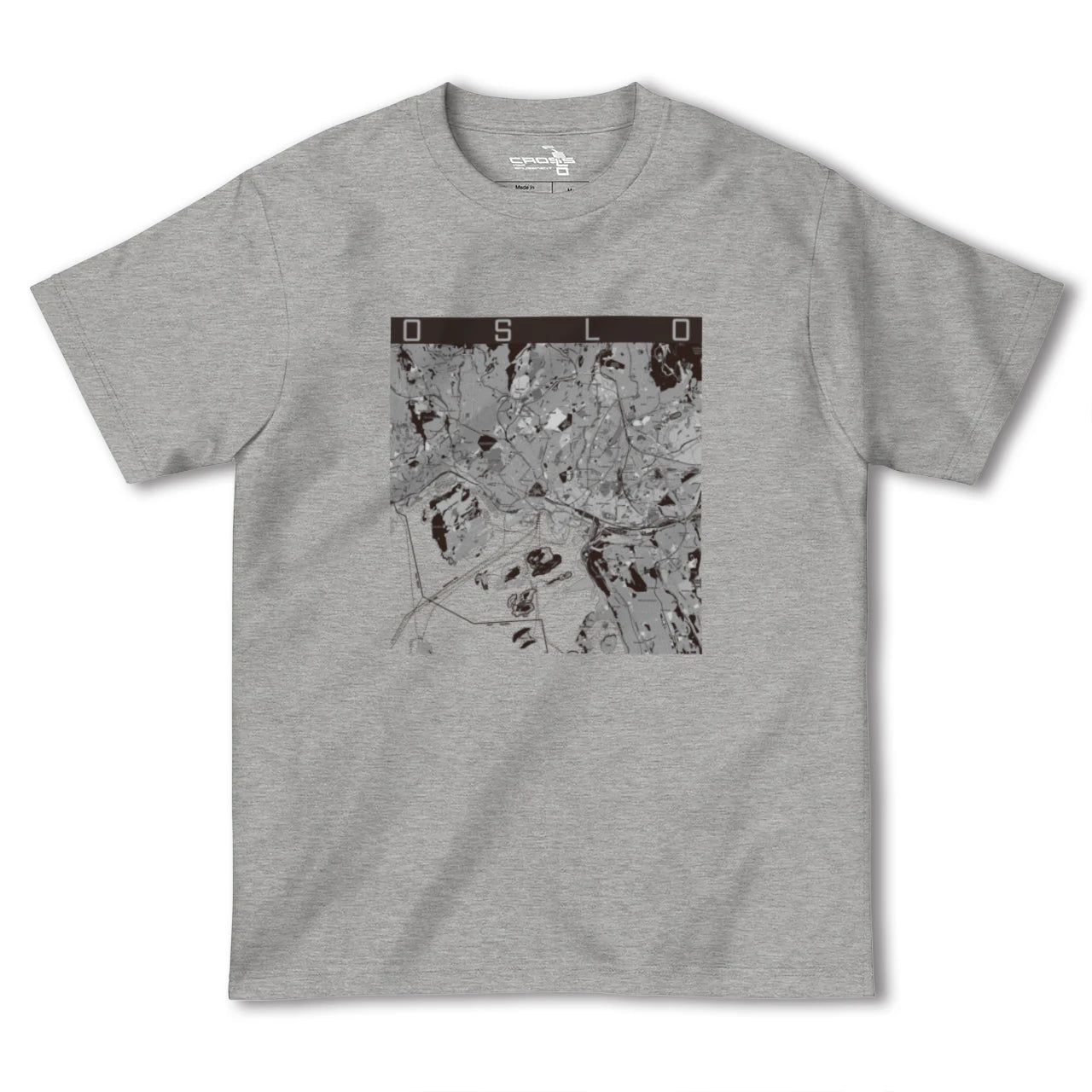 【オスロ(ノルウェー)】地図柄ヘビーウェイトTシャツ