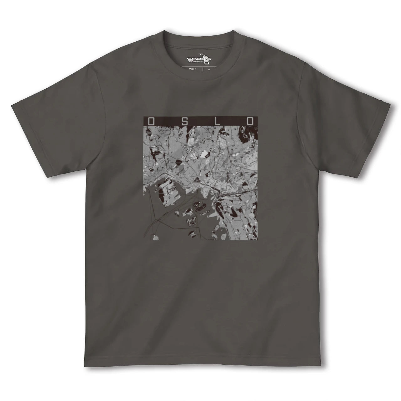 【オスロ(ノルウェー)】地図柄ヘビーウェイトTシャツ