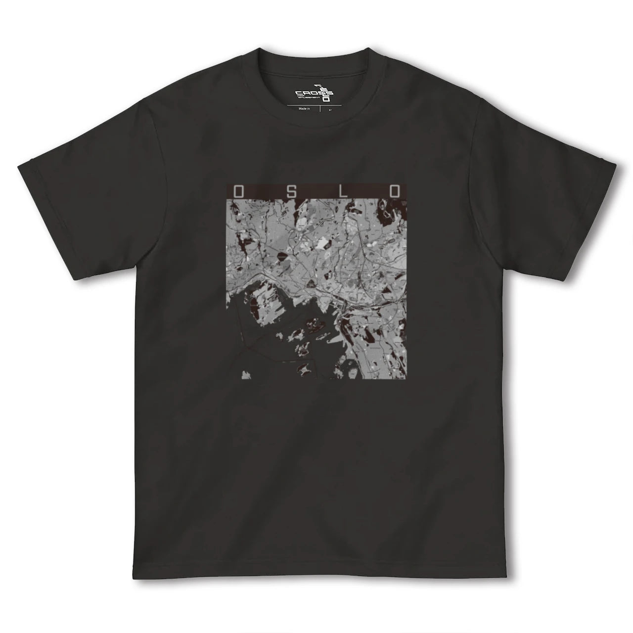 【オスロ(ノルウェー)】地図柄ヘビーウェイトTシャツ