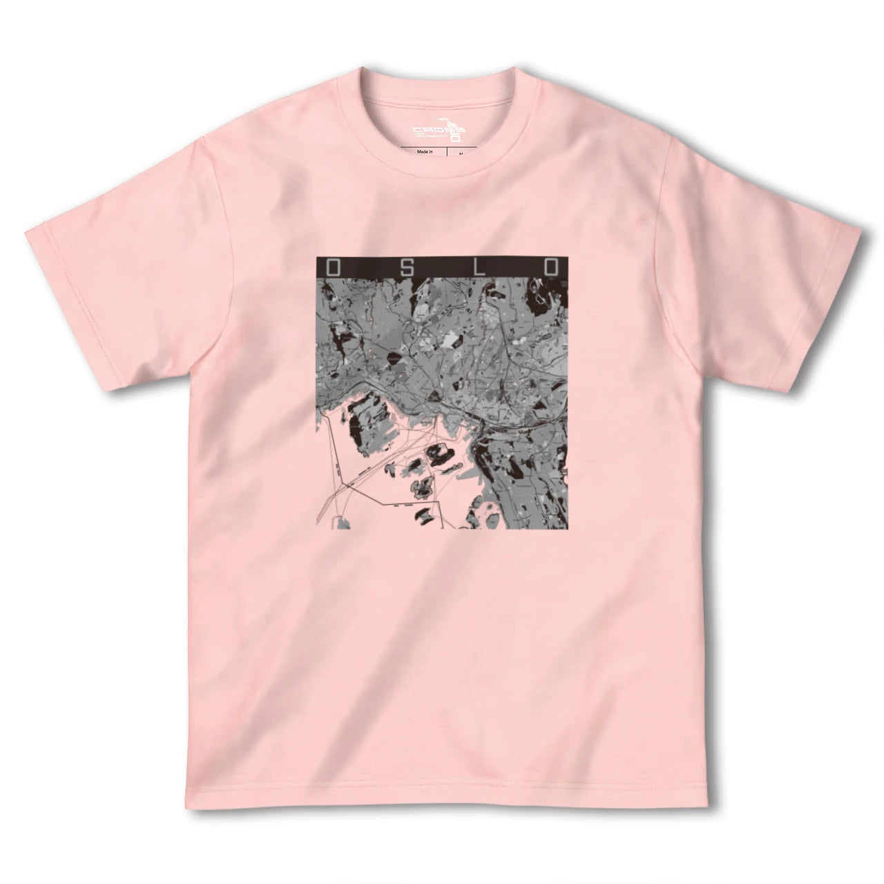 【オスロ(ノルウェー)】地図柄ヘビーウェイトTシャツ