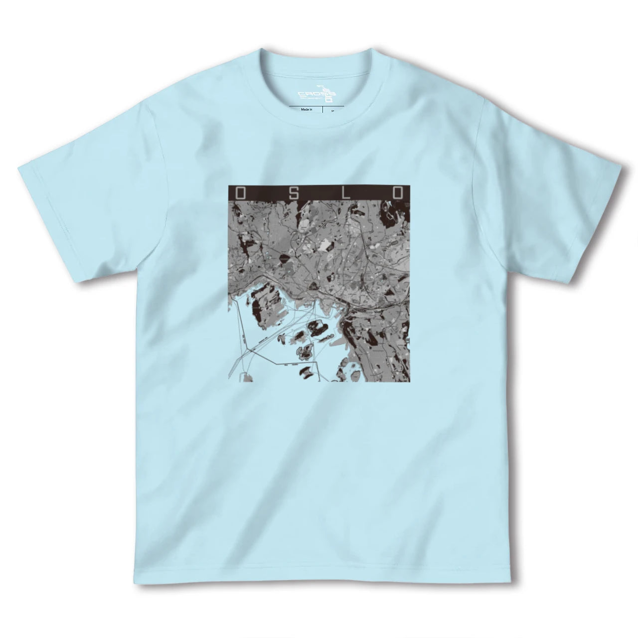 【オスロ(ノルウェー)】地図柄ヘビーウェイトTシャツ