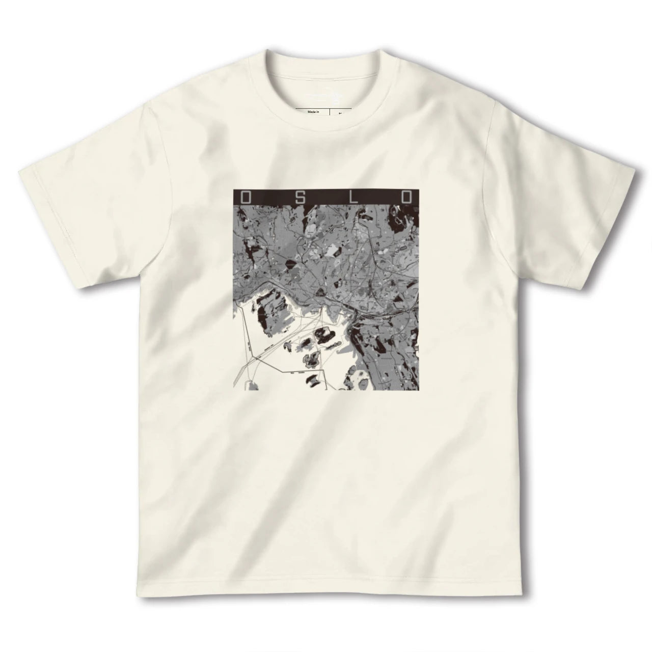 【オスロ(ノルウェー)】地図柄ヘビーウェイトTシャツ
