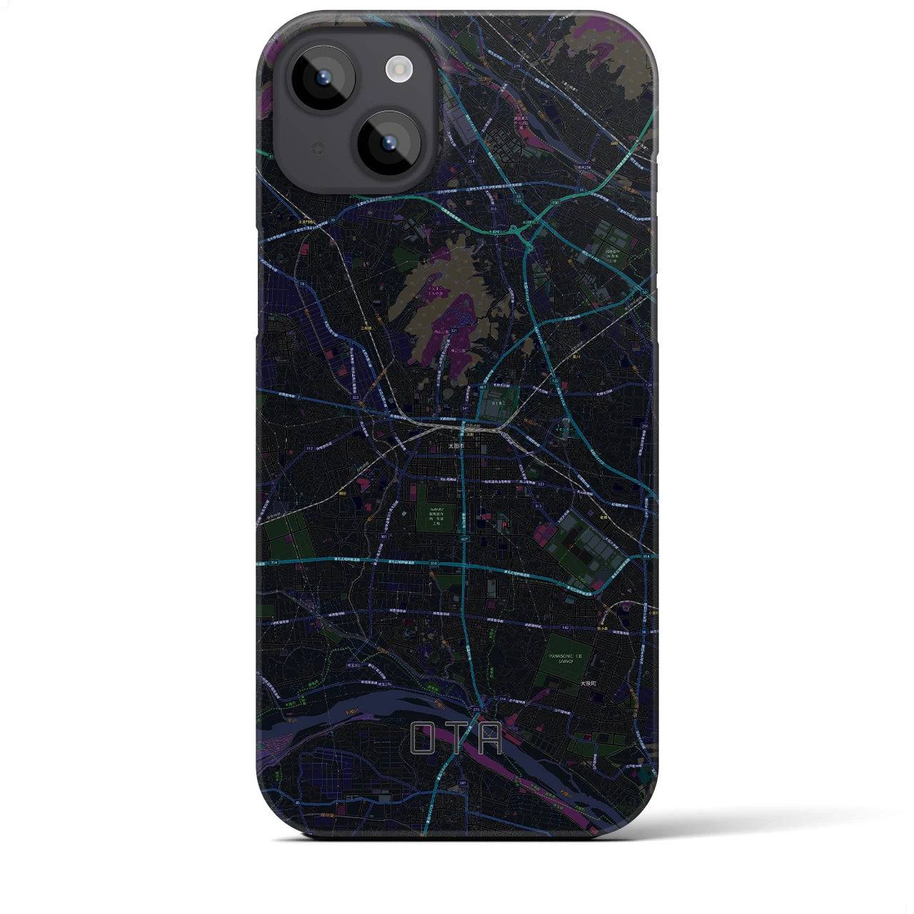 【太田(群馬県)】地図柄iPhoneケース(バックカバータイプ)