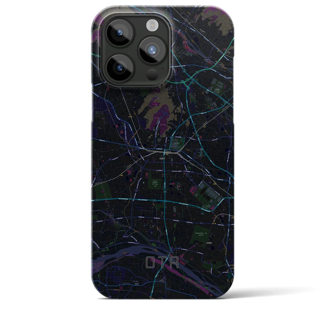 【太田(群馬県)】地図柄iPhoneケース(バックカバータイプ)