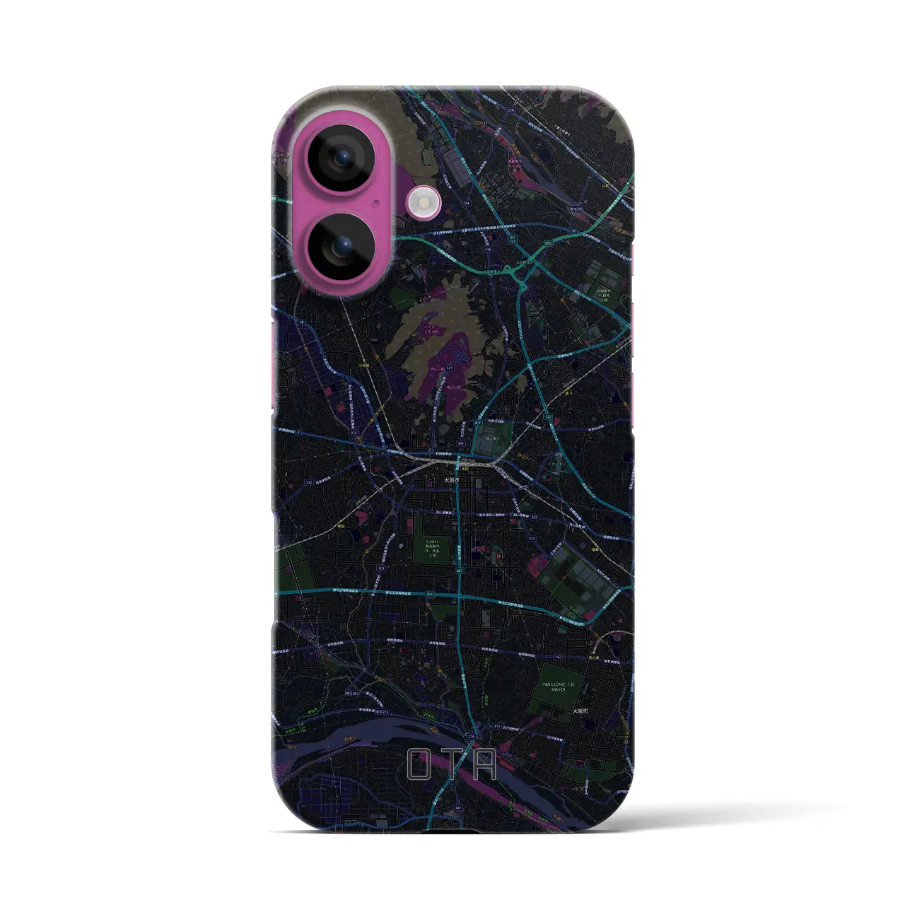 【太田(群馬県)】地図柄iPhoneケース(バックカバータイプ)