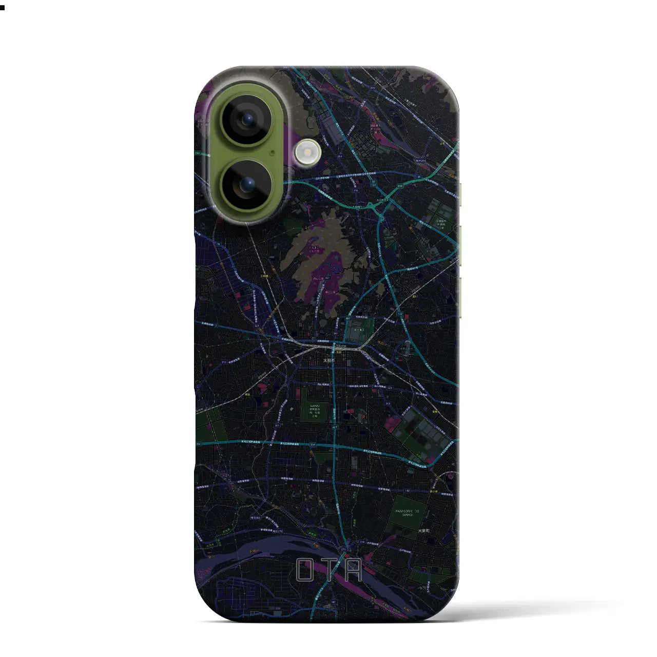 【太田(群馬県)】地図柄iPhoneケース(バックカバータイプ)