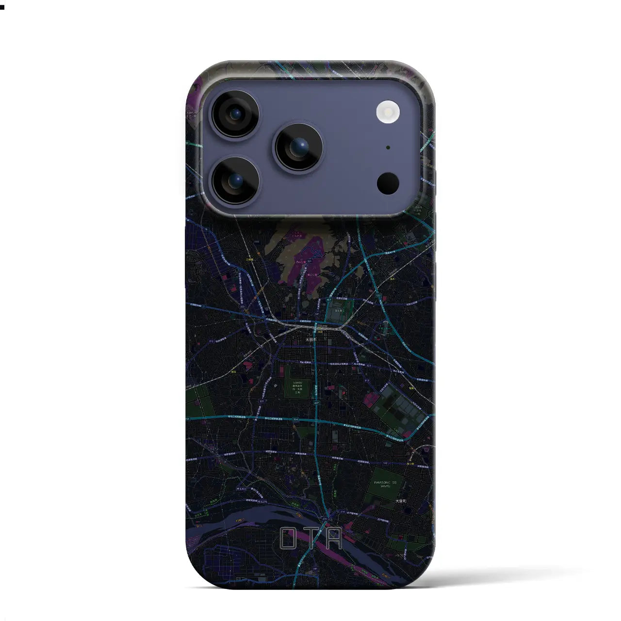 【太田(群馬県)】地図柄iPhoneケース(バックカバータイプ)