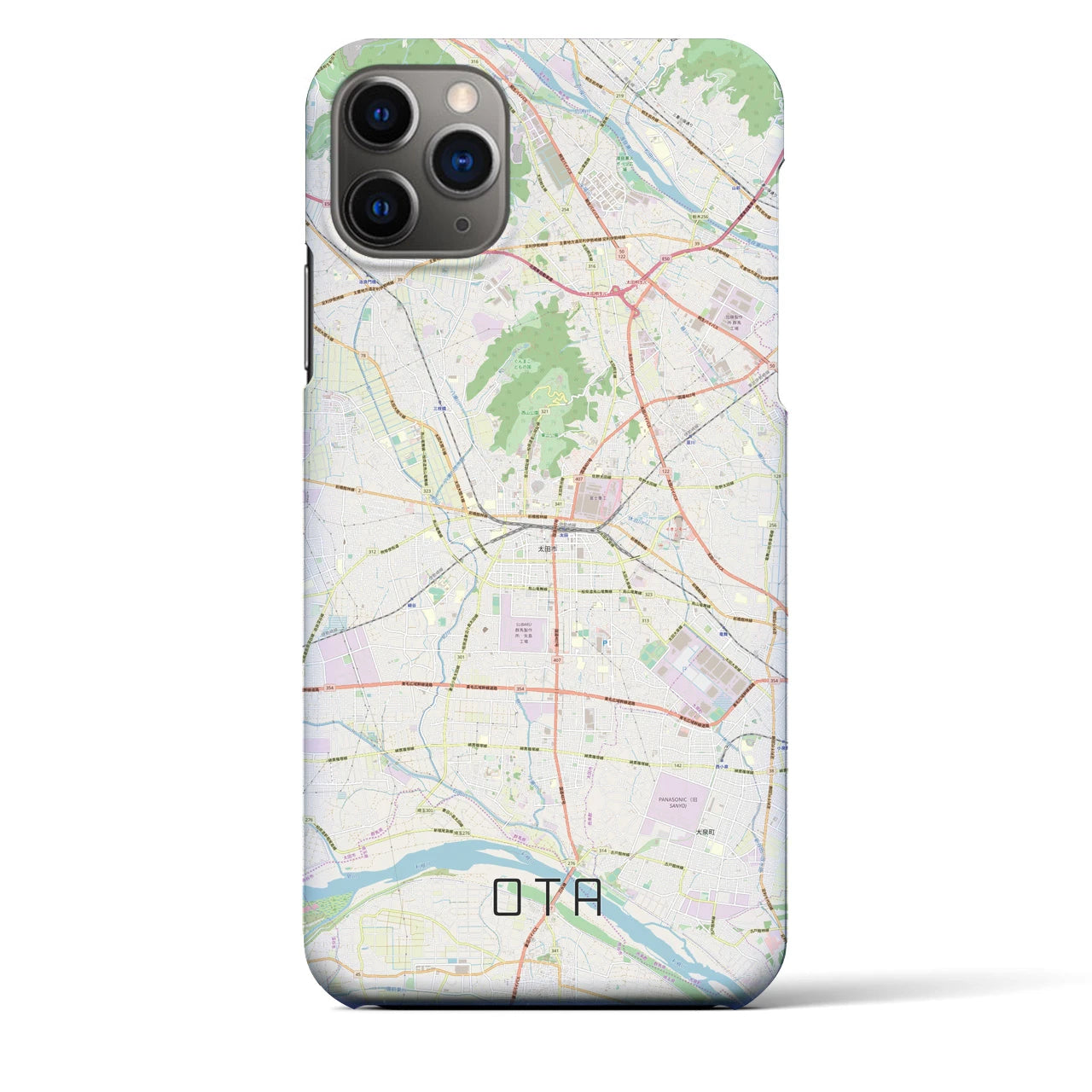 【太田(群馬県)】地図柄iPhoneケース(バックカバータイプ)