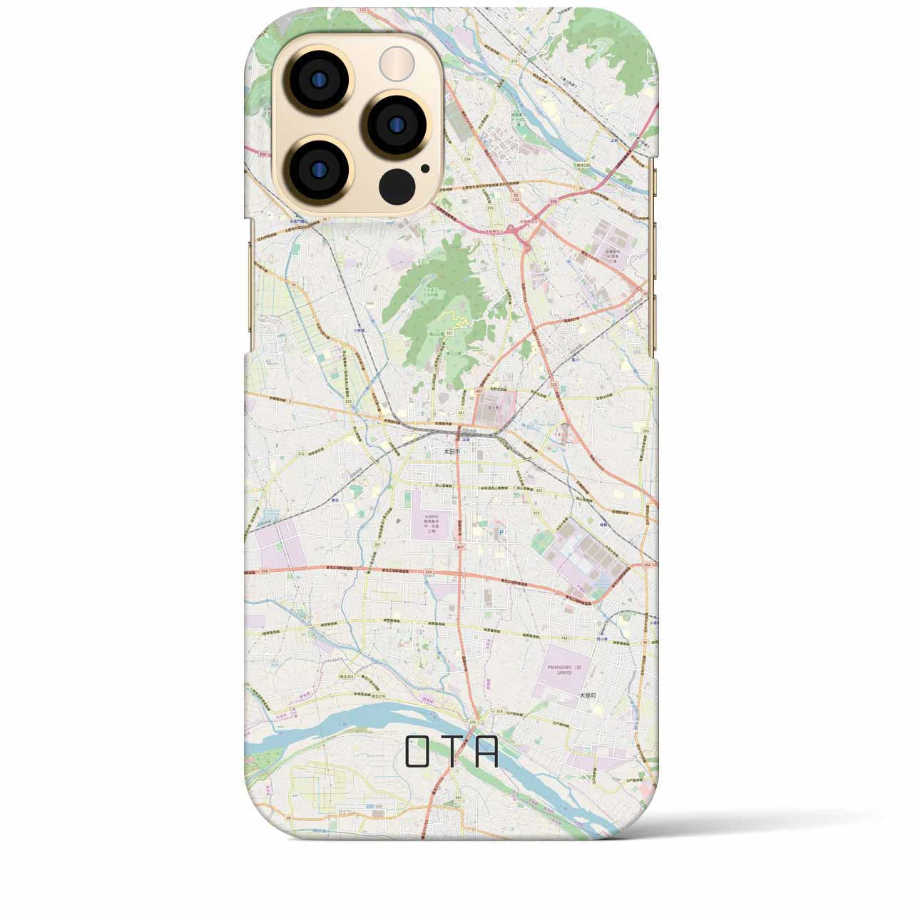 【太田(群馬県)】地図柄iPhoneケース(バックカバータイプ)